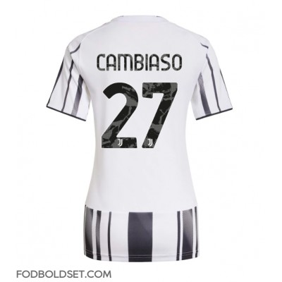 Juventus Andrea Cambiaso #27 Hjemmebanetrøje Dame 2025-26 Kortærmet Juventus Andrea Cambiaso #27 Hjemmebanetrøje Dame 2025-26 Kortærmet